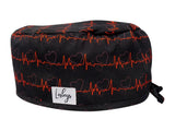 Cotton Scrub Cap - Calot de Bloc - Gorro Quirofano - Cuffia Chirurgica - Red ECG