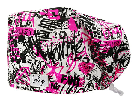Cotton Scrub Cap - Calot de Bloc - Gorro Quirofano - Cuffia Chirurgica - Pink Glamour