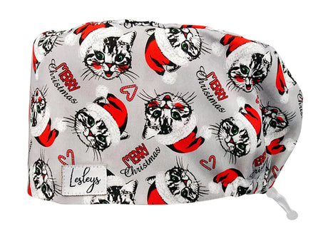 Cotton Scrub Cap - Calot de Bloc - Gorro Quirofano - Cuffia Chirurgica - Christmas Cats