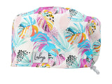 Cotton Scrub Cap - Calot de Bloc - Gorro Quirofano - Cuffia Chirurgica - Paradise Palm