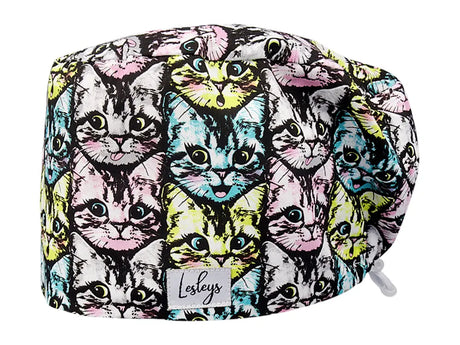 Cotton Scrub Cap - Calot de Bloc - Gorro Quirofano - Cuffia Chirurgica - Curious Cats