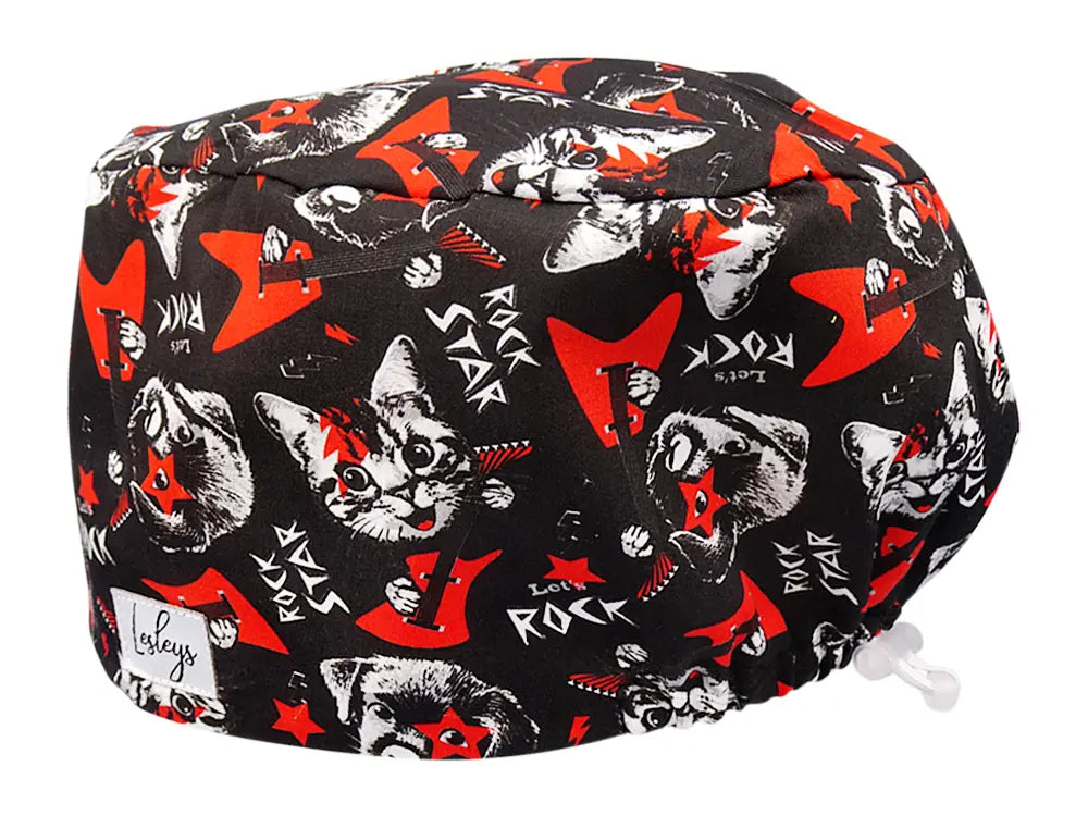 Cotton Scrub Cap - Calot de Bloc - Gorro Quirofano - Cuffia Chirurgica - Rockstar Pets