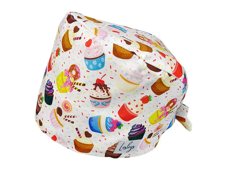 Cotton Scrub Cap - Calot de Bloc - Gorro Quirofano - Cuffia Chirurgica - Sweet Cupcakes