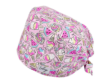 Cotton Scrub Cap - Calot de Bloc - Gorro Quirofano - Cuffia Chirurgica - Unicorn Ice Cream
