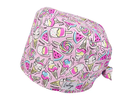 Cotton Scrub Cap - Calot de Bloc - Gorro Quirofano - Cuffia Chirurgica - Unicorn Ice Cream