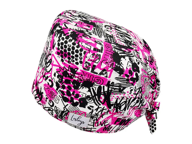 Cotton Scrub Cap - Calot de Bloc - Gorro Quirofano - Cuffia Chirurgica - Pink Glamour