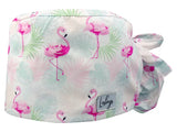 Cotton Scrub Cap - Calot de Bloc - Gorro Quirofano - Cuffia Chirurgica - Flamingo Summer