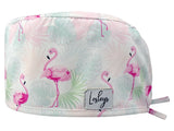 Cotton Scrub Cap - Calot de Bloc - Gorro Quirofano - Cuffia Chirurgica - Flamingo Summer
