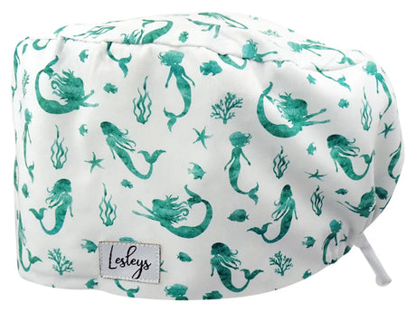 Cotton Scrub Cap - Calot de Bloc - Gorro Quirofano - Cuffia Chirurgica - Mermaid