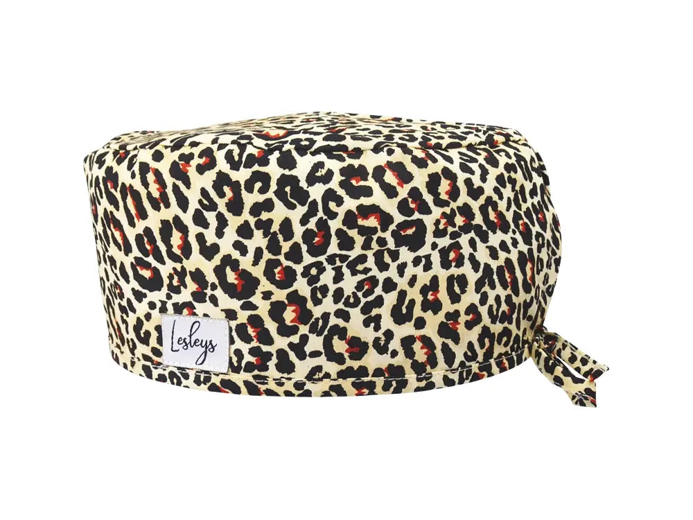Cotton Scrub Cap - Calot de Bloc - Gorro Quirofano - Cuffia Chirurgica - Leopard