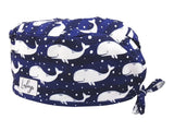 Cotton Scrub Cap - Calot de Bloc - Gorro Quirofano - Cuffia Chirurgica - Whales