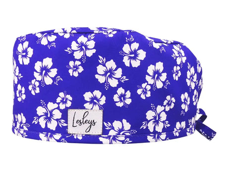 Cotton Scrub Cap - Calot de Bloc - Gorro Quirofano - Cuffia Chirurgica - Hibiscus