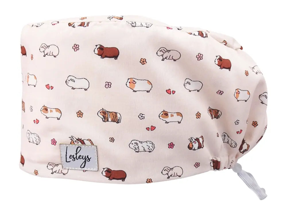 Cotton Scrub Cap - Calot de Bloc - Gorro Quirofano - Cuffia Chirurgica - Guinea Pigs