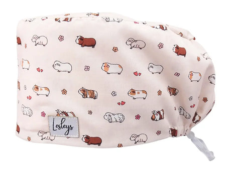 Cotton Scrub Cap - Calot de Bloc - Gorro Quirofano - Cuffia Chirurgica - Guinea Pigs