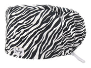 Cotton Scrub Cap - Calot de Bloc - Gorro Quirofano - Cuffia Chirurgica - Zebra Pattern