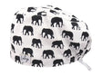 Cotton Scrub Cap - Calot de Bloc - Gorro Quirofano - Cuffia Chirurgica - Elephant Herd