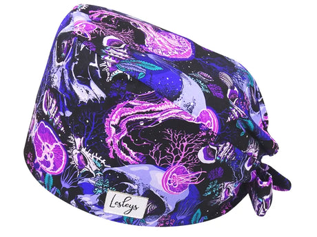 Cotton Scrub Cap - Calot de Bloc - Gorro Quirofano - Cuffia Chirurgica - Coral Reef