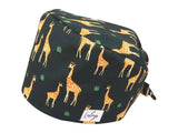 Cotton Scrub Cap - Calot de Bloc - Gorro Quirofano - Cuffia Chirurgica - Giraffes