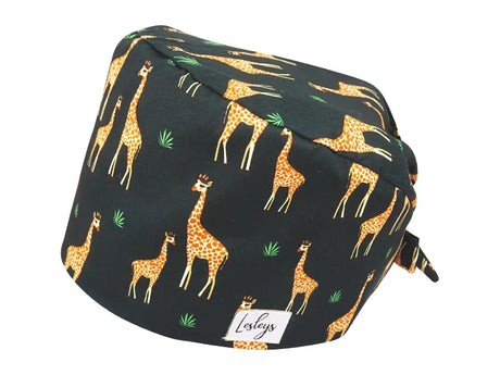Cotton Scrub Cap - Calot de Bloc - Gorro Quirofano - Cuffia Chirurgica - Giraffes