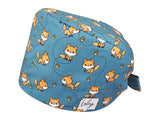 Cotton Scrub Cap - Calot de Bloc - Gorro Quirofano - Cuffia Chirurgica - Cute Fox