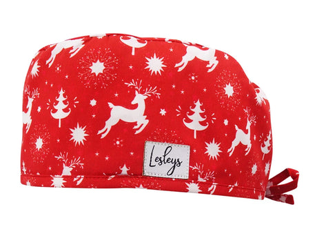 Cotton Scrub Cap - Calot de Bloc - Gorro Quirofano - Cuffia Chirurgica - Reindeer