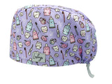 Cotton Scrub Cap - Calot de Bloc - Gorro Quirofano - Cuffia Chirurgica - Happy Teeth