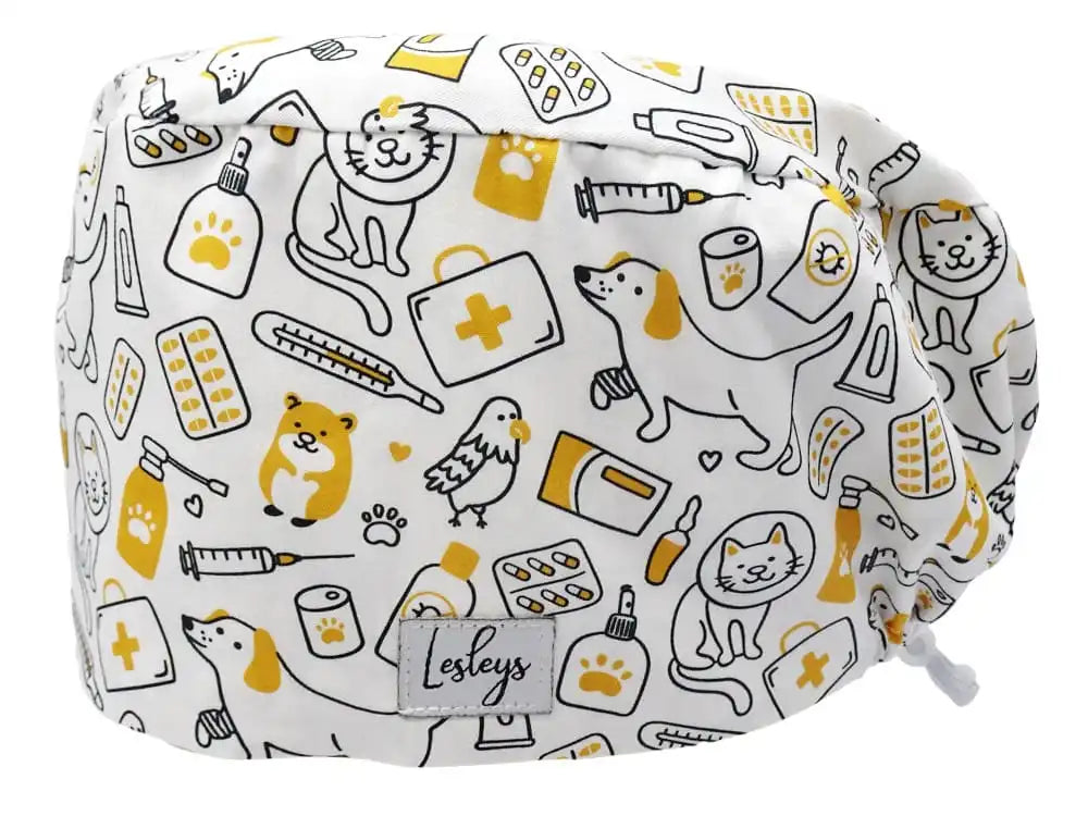 Cotton Scrub Cap - Calot de Bloc - Gorro Quirofano - Cuffia Chirurgica - Vet Medicine