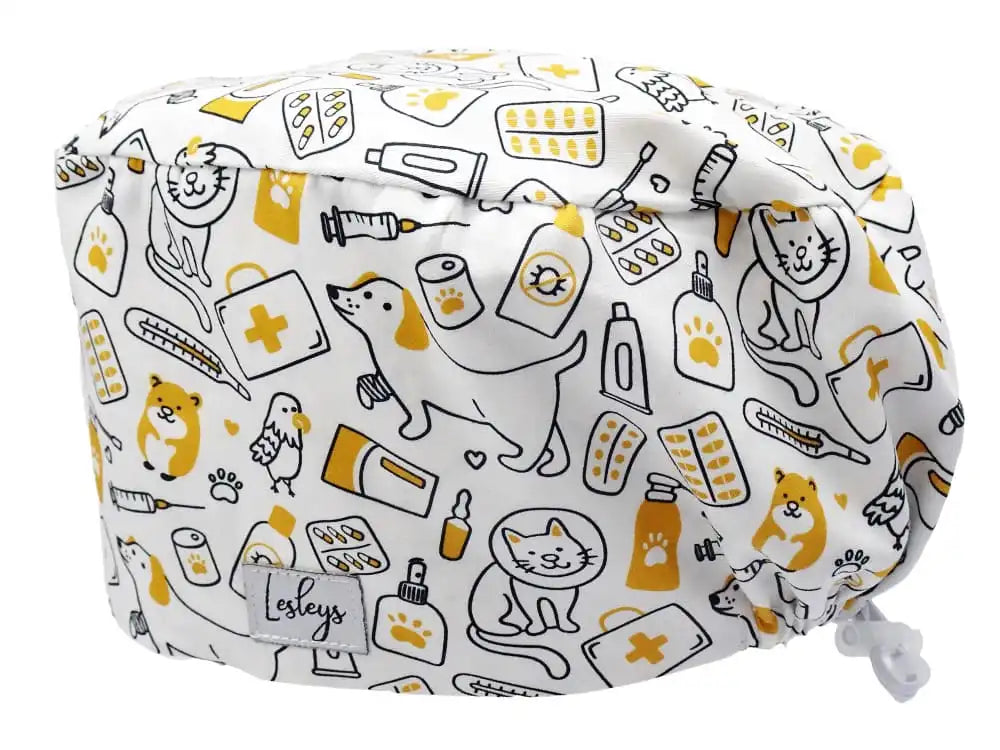 Cotton Scrub Cap - Calot de Bloc - Gorro Quirofano - Cuffia Chirurgica - Vet Medicine