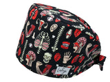 Cotton Scrub Cap - Calot de Bloc - Gorro Quirofano - Cuffia Chirurgica - Anatomy