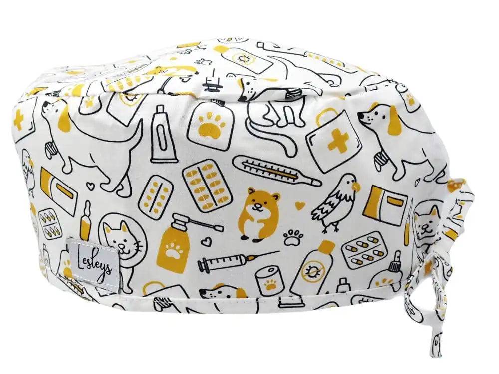 Cotton Scrub Cap - Calot de Bloc - Gorro Quirofano - Cuffia Chirurgica - Vet Medicine