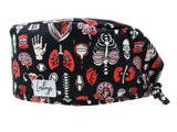 Cotton Scrub Cap - Calot de Bloc - Gorro Quirofano - Cuffia Chirurgica - Anatomy
